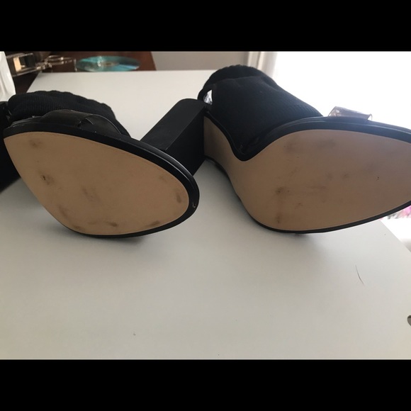 Zara High Heeled Sandals, Stretch Fabric Upper - Picture 5 of 6